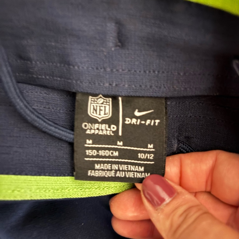 NFL Seattle Seahawks Kids Joggers - Navy and Lime - Picture 2 of 2